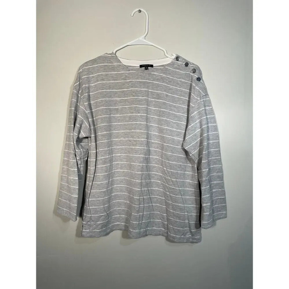 Lafayette 148 Harmon Mullberry Striped Top - Picture 1 of 10